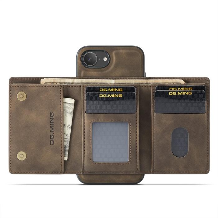 DG.MING - DG.MING M1 Series iPhone 16e Skal med Kickstand - Kaffe