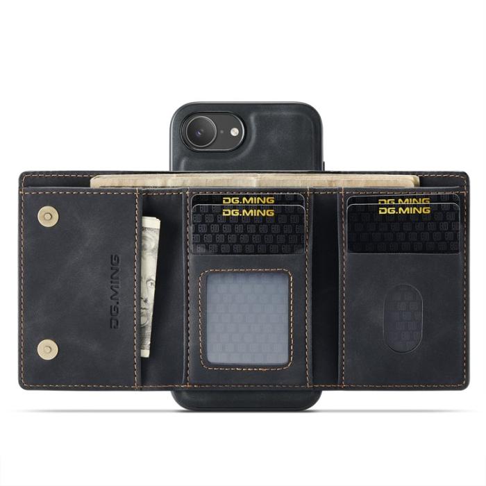 DG.MING - DG.MING M1 Series iPhone 16e Skal med Kickstand - Svart