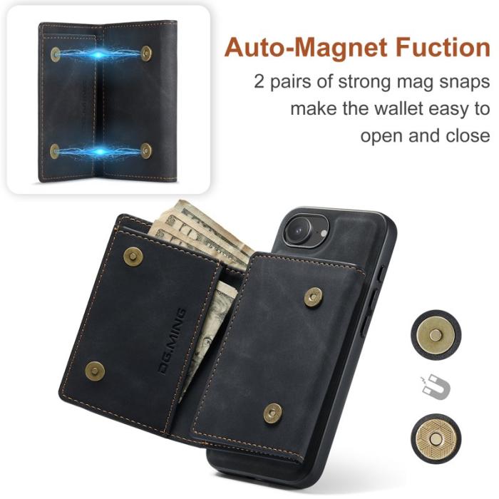 DG.MING - DG.MING M1 Series iPhone 16e Skal med Kickstand - Svart