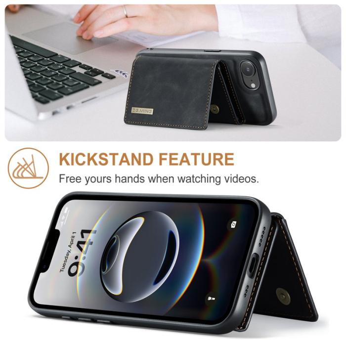 DG.MING - DG.MING M1 Series iPhone 16e Skal med Kickstand - Svart