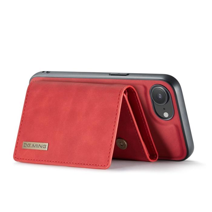 DG.MING - DG.MING M1 Series iPhone 16e Skal med Ställ och Plånbok - Röd