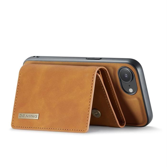 DG.MING - DG.MING M1 Series iPhone 16e Skal med Ställning och Plånbok - Brun