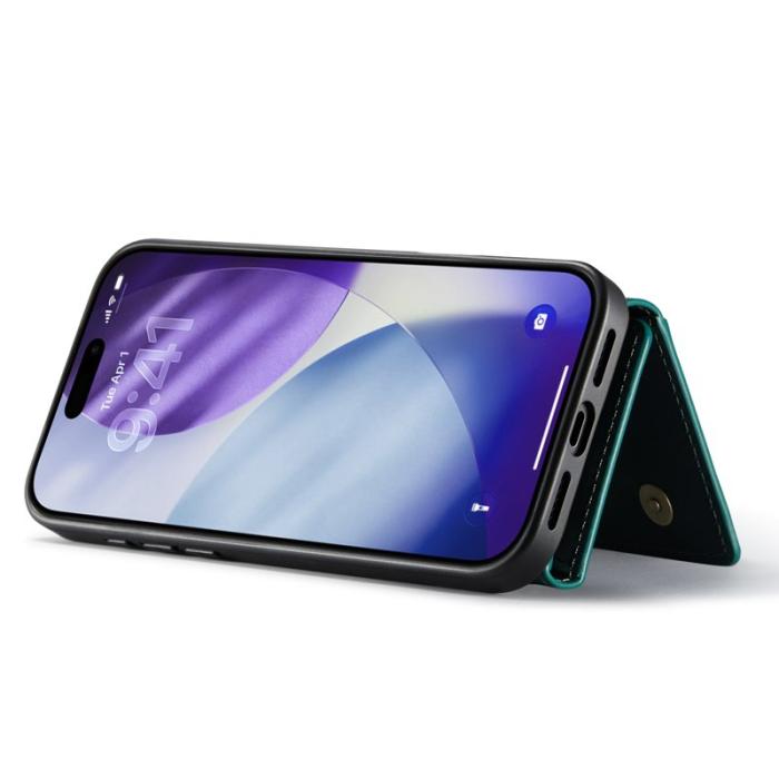 DG.MING - DG.MING M1 Series iPhone 17 Pro Skal Kickstand PU Grön