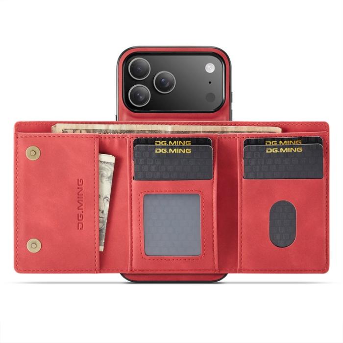 DG.MING - DG.MING M1 Series iPhone 17 Pro Skal Kickstand Röd