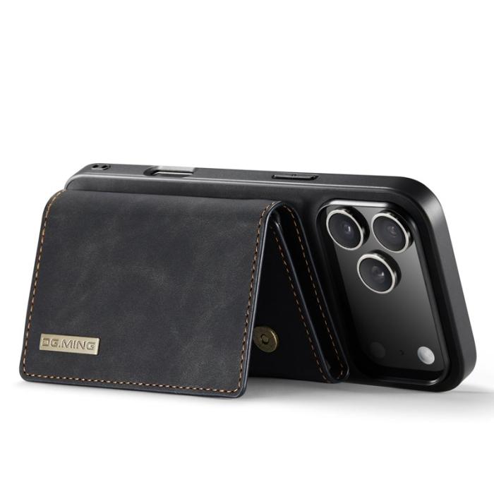 DG.MING - DG.MING M1 Series iPhone 17 Pro Skal med Ställ och Plånbok - Svart