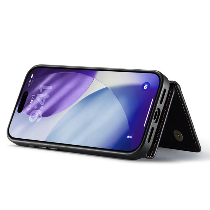 DG.MING - DG.MING M1 Series iPhone 17 Pro Skal med Ställ och Plånbok - Svart