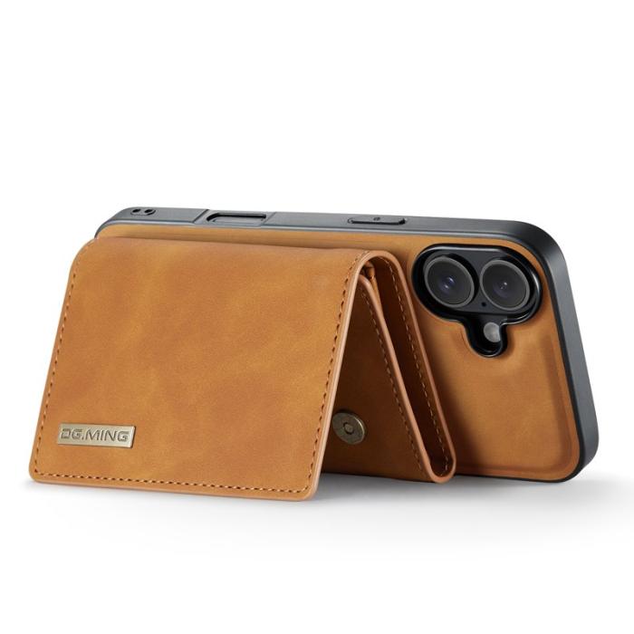 DG.MING - DG.MING M1 Series iPhone 17 Skal med Ställ och Plånbok - Brun