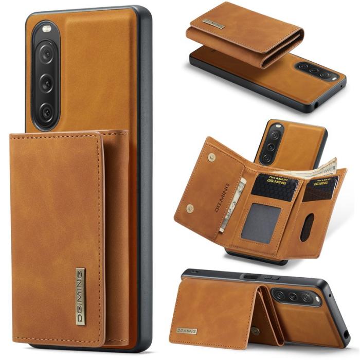 DG.MING - DG.MING M1 Series Kickstand Skal för Sony Xperia 10 V - Brun