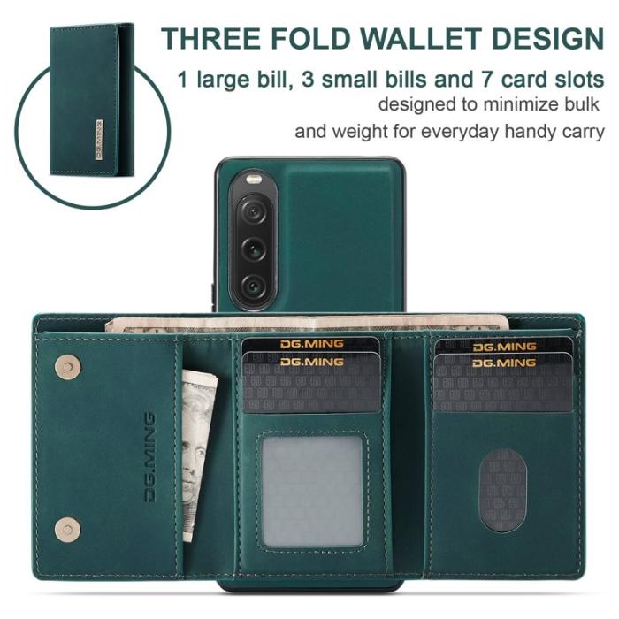 DG.MING - DG.MING M1 Series Kickstand Skal för Sony Xperia 10 V - Grön