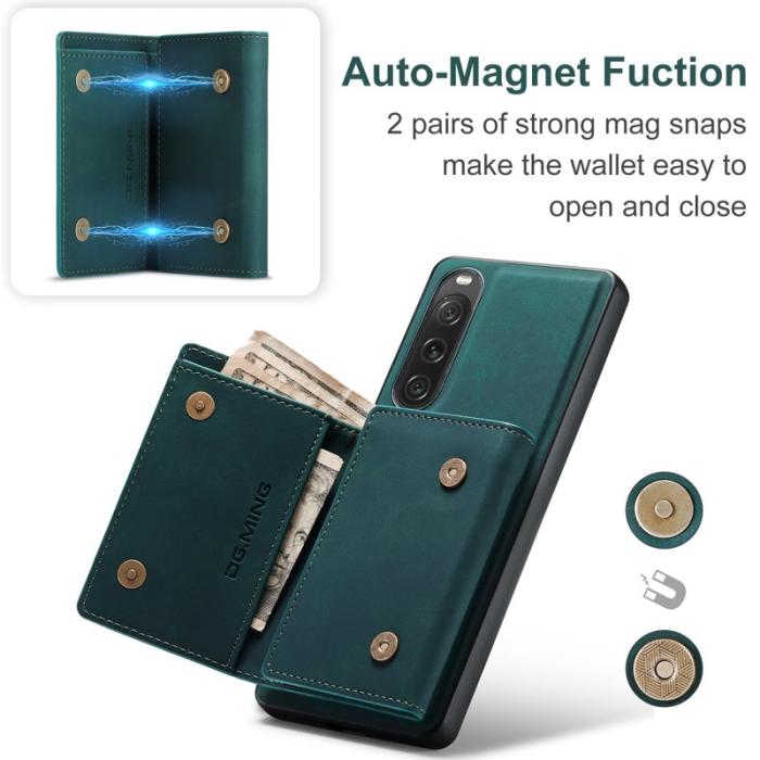 DG.MING - DG.MING M1 Series Kickstand Skal för Sony Xperia 10 V - Grön