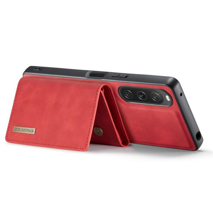 DG.MING - DG.MING M1 Series Kickstand Skal för Sony Xperia 10 V - Röd