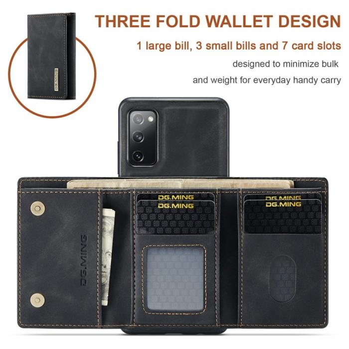 DG.MING - DG.MING M1 Series Magnetisk Tri-Fold Plånbok - Svart