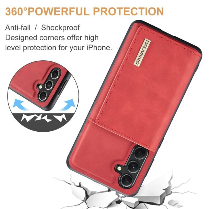 DG.MING - DG.MING M1 Series Samsung Galaxy A35 5G Skal Läder Röd