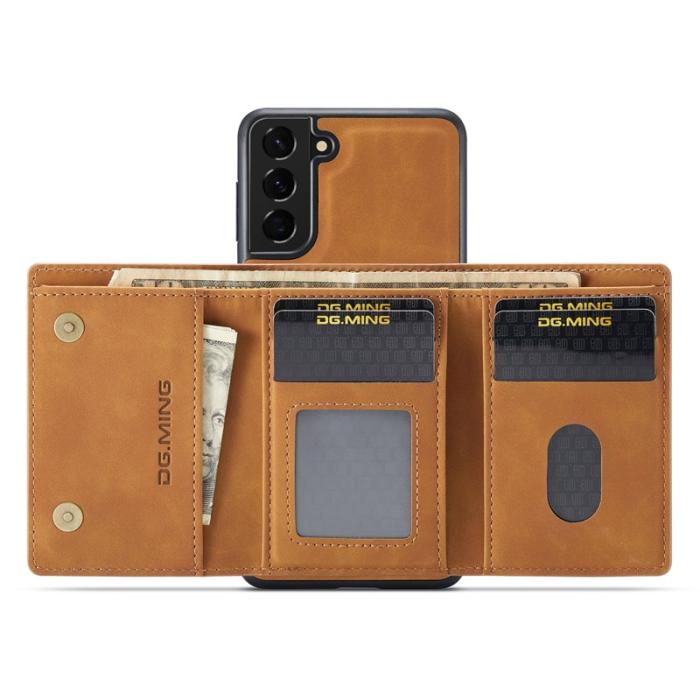 DG.MING - DG.MING M1 Series Samsung Galaxy S24 Skal Magnetisk Fodral Brun