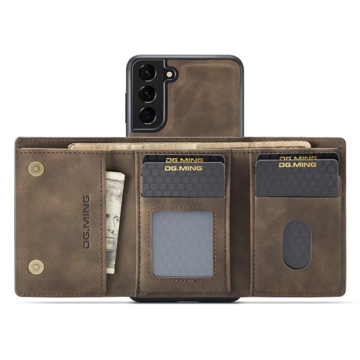 DG.MING - DG.MING M1 Series Samsung Galaxy S24 Skal Magnetiskt Fodral Kaffe