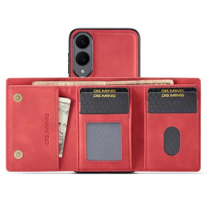 DG.MING - DG.MING M1 Series Samsung Galaxy S25 Edge Skal Kickstand Röd