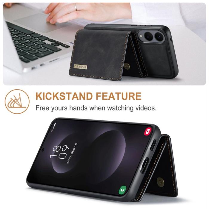DG.MING - DG.MING M1 Series Samsung Galaxy S25 Edge Skal Kickstand Svart