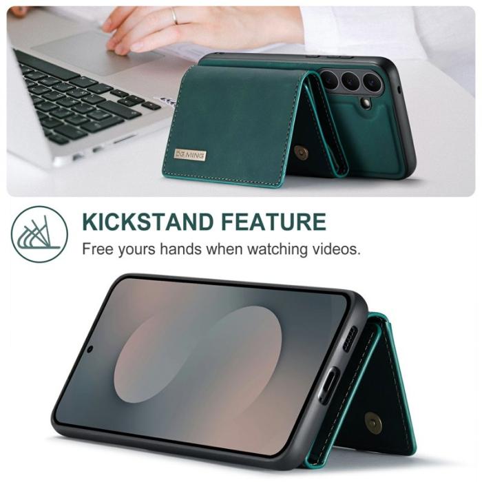 DG.MING - DG.MING M1 Series Samsung Galaxy S25 FE Skal Kickstand Grön