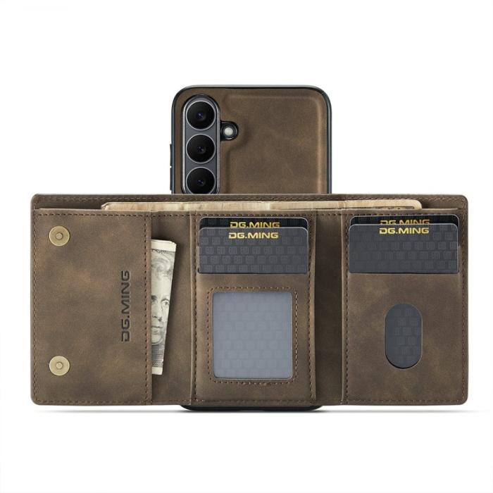 DG.MING - DG.MING M1 Series Samsung Galaxy S25 FE Skal Kickstand Kaffe