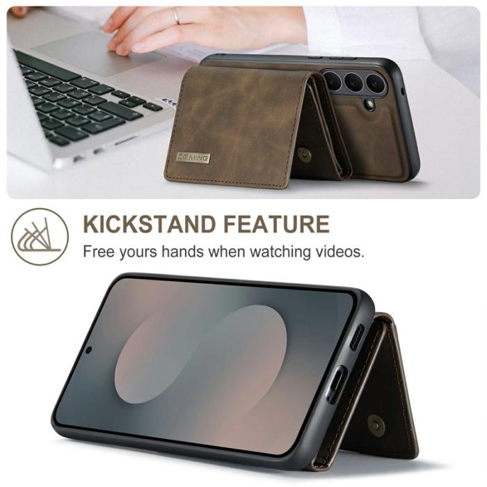 DG.MING - DG.MING M1 Series Samsung Galaxy S25 FE Skal Kickstand Kaffe