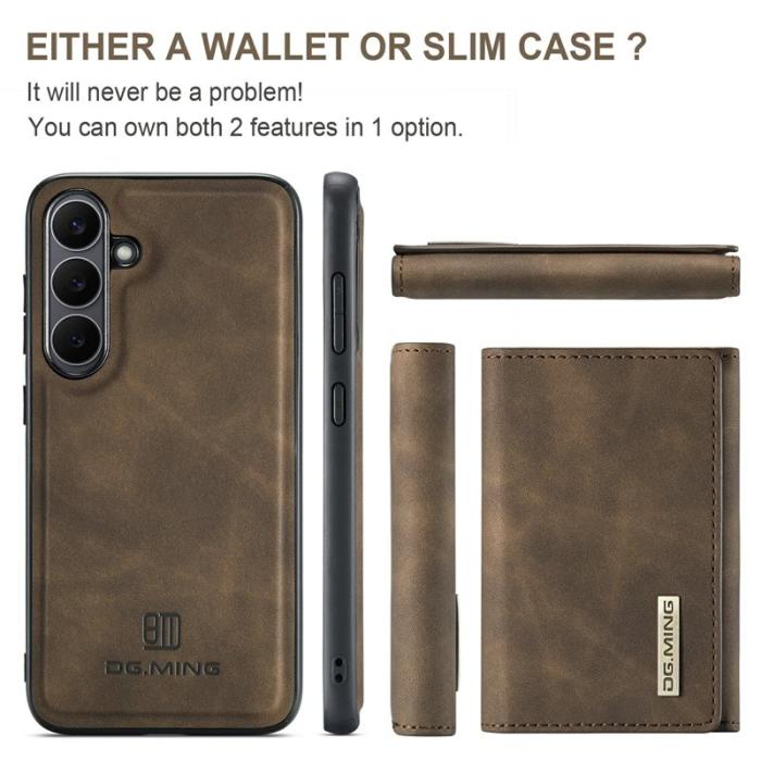 DG.MING - DG.MING M1 Series Samsung Galaxy S25 FE Skal Kickstand Kaffe