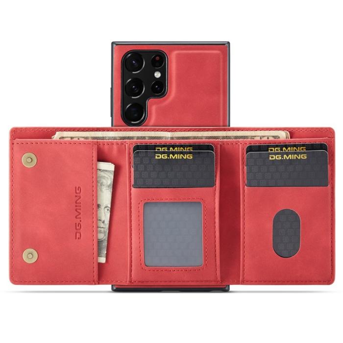 DG.MING - DG.MING M1 Series Samsung Galaxy S25 Ultra Skal Kickstand Röd