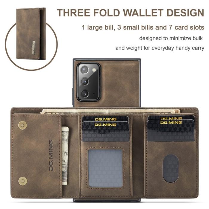 DG.MING - DG.MING M1 Series Skal med Ställ för Samsung Galaxy Note20 - Coffee