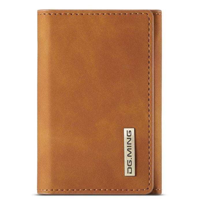 DG.MING - DG.MING M1 Series Tri-Fold Plånbok i PU-läder - Brun