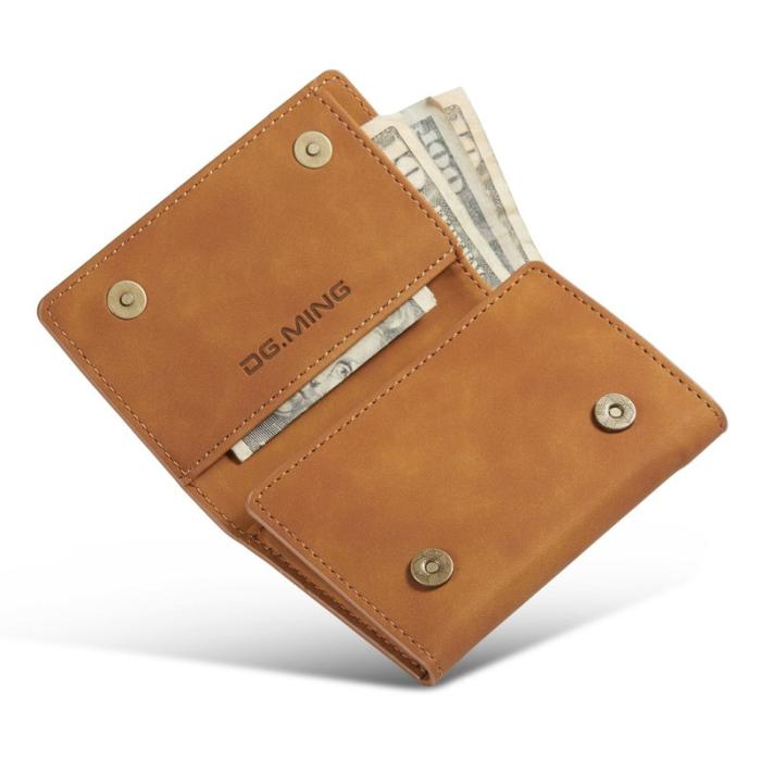 DG.MING - DG.MING M1 Series Tri-Fold Plånbok i PU-läder - Brun
