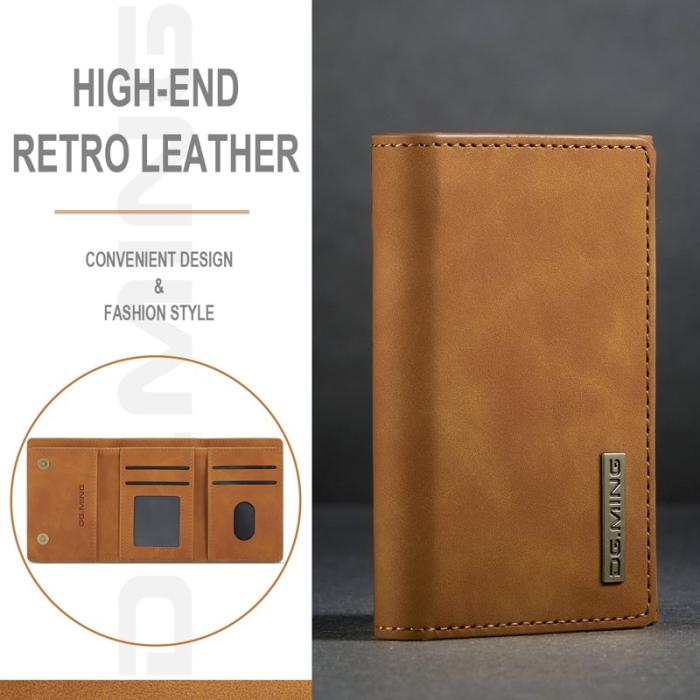 DG.MING - DG.MING M1 Series Tri-Fold Plånbok i PU-läder - Brun