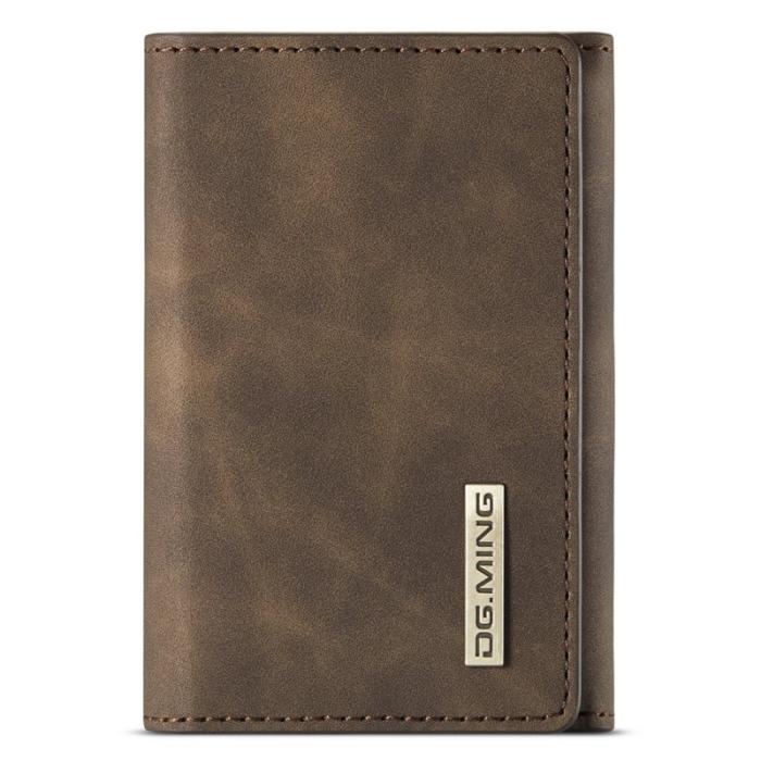 DG.MING - DG.MING M1 Series Tri-Fold Plånbok i PU-läder - Kaffe