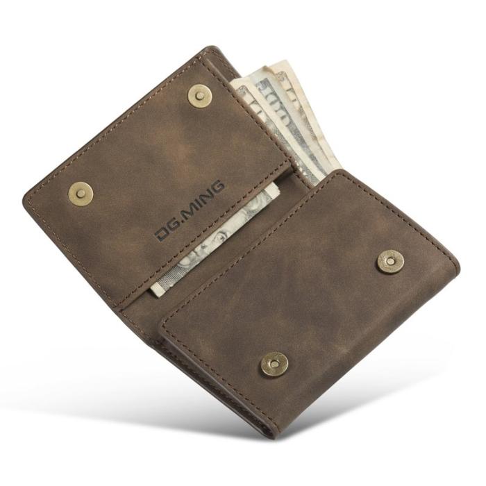 DG.MING - DG.MING M1 Series Tri-Fold Plånbok i PU-läder - Kaffe