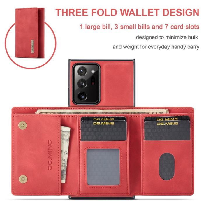 DG.MING - DG.MING M1 Skal med Ställfunktion för Samsung Galaxy Note20 Ultra - Röd