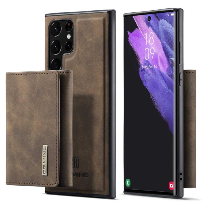 DG.MING - DG.MING M1 Wallet Fodral för Samsung Galaxy S23 Ultra - Kaffe
