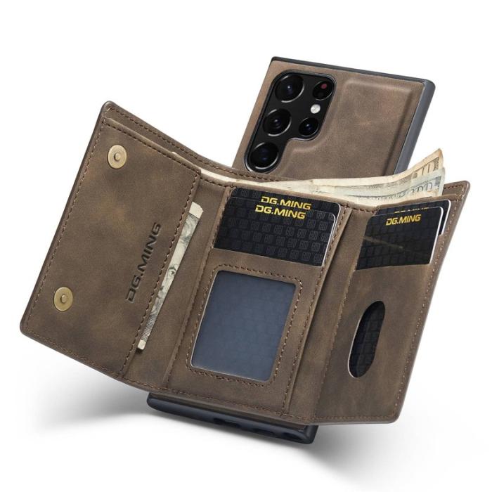 DG.MING - DG.MING M1 Wallet Fodral för Samsung Galaxy S23 Ultra - Kaffe