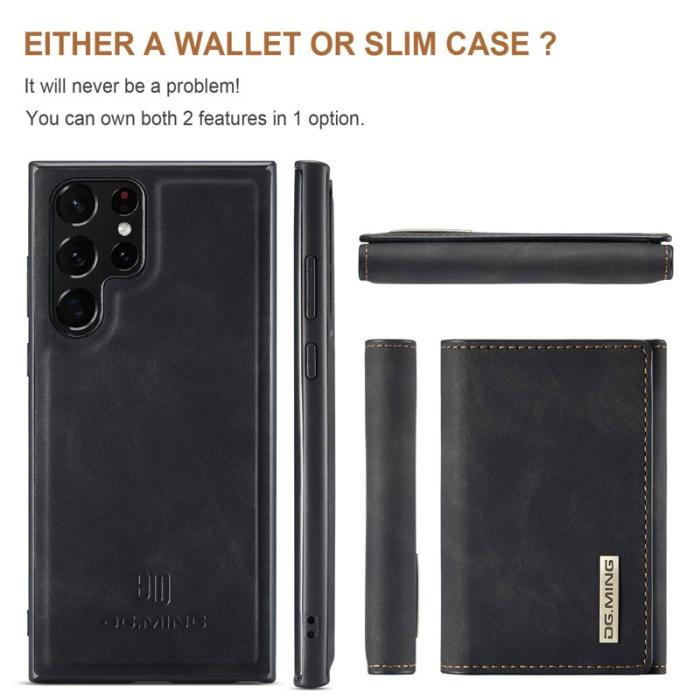 DG.MING - DG.MING M1 Wallet Fodral för Samsung Galaxy S23 Ultra - Svart