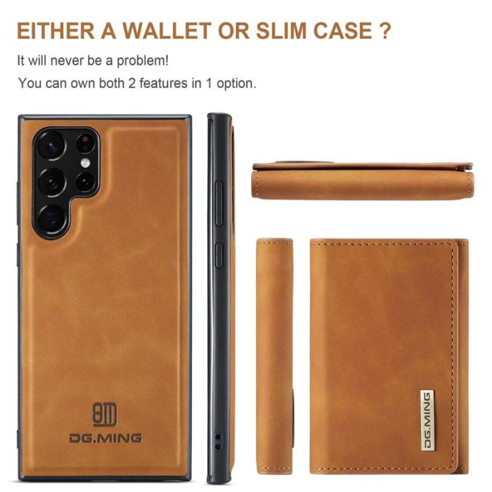 DG.MING - DG.MING M1 Wallet Fodral Samsung Galaxy S23 Ultra Brun