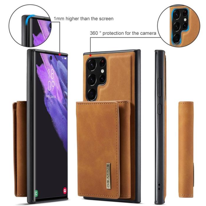 DG.MING - DG.MING M1 Wallet Fodral Samsung Galaxy S23 Ultra Brun