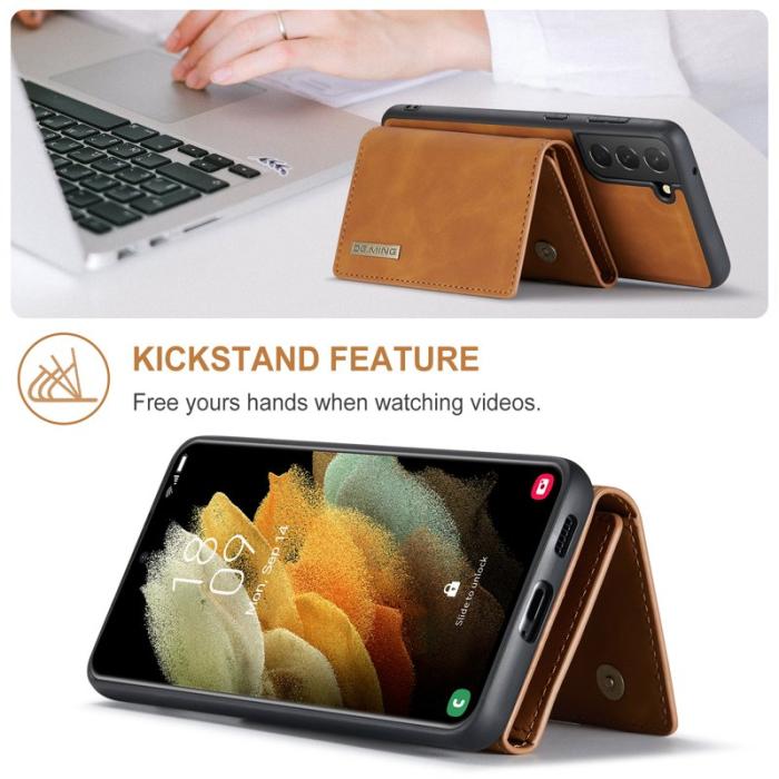 DG.MING - DG.MING M1 Wallet Skal för Samsung Galaxy S21 FE - Brun