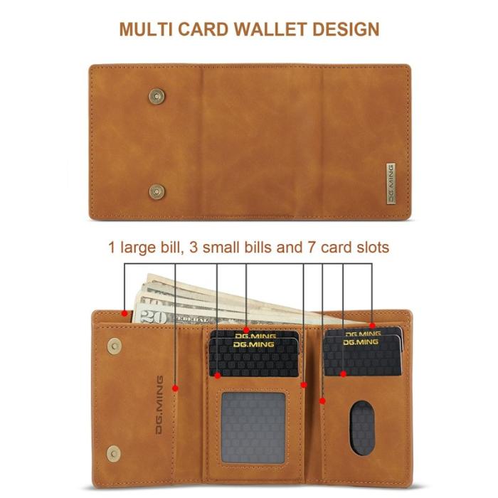 DG.MING - DG.MING M1 Wallet Skal med Kickstand för iPhone 11 - Brun