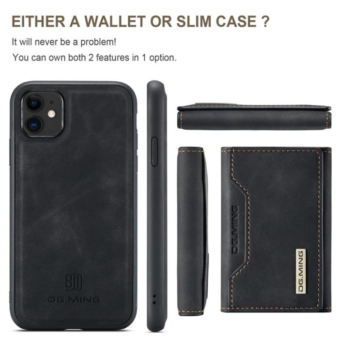 DG.MING - DG.MING M2 2-in-1 Fodral med Trådlös Laddning i Svart för iPhone 11