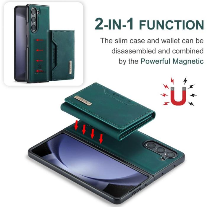 DG.MING - DG.MING M2 Kickstand Wallet Case Samsung Galaxy Z Fold5 Grön