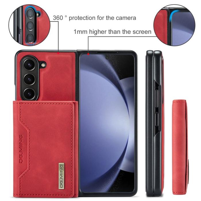 DG.MING - DG.MING M2 Kickstand Wallet Case Samsung Galaxy Z Fold5 Röd