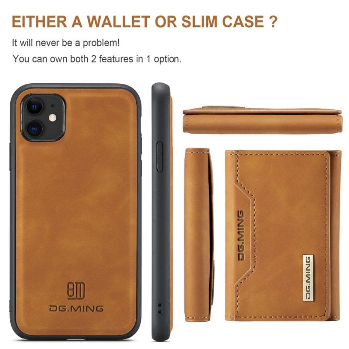 DG.MING - DG.MING M2 Series 2-i-1 Fodral iPhone 11 6.1 tum - Brun