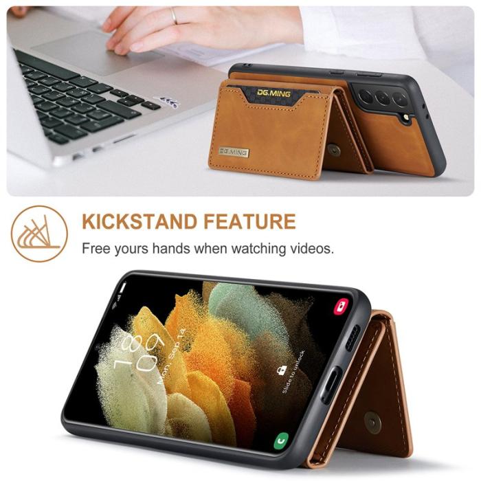 DG.MING - DG.MING M2 Series 2 i 1 Magnetiskt Fodral Samsung Galaxy S21 - Brun