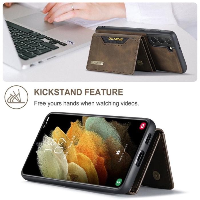 DG.MING - DG.MING M2 Series 2 i 1 Magnetiskt Fodral Samsung Galaxy S21 - Coffee