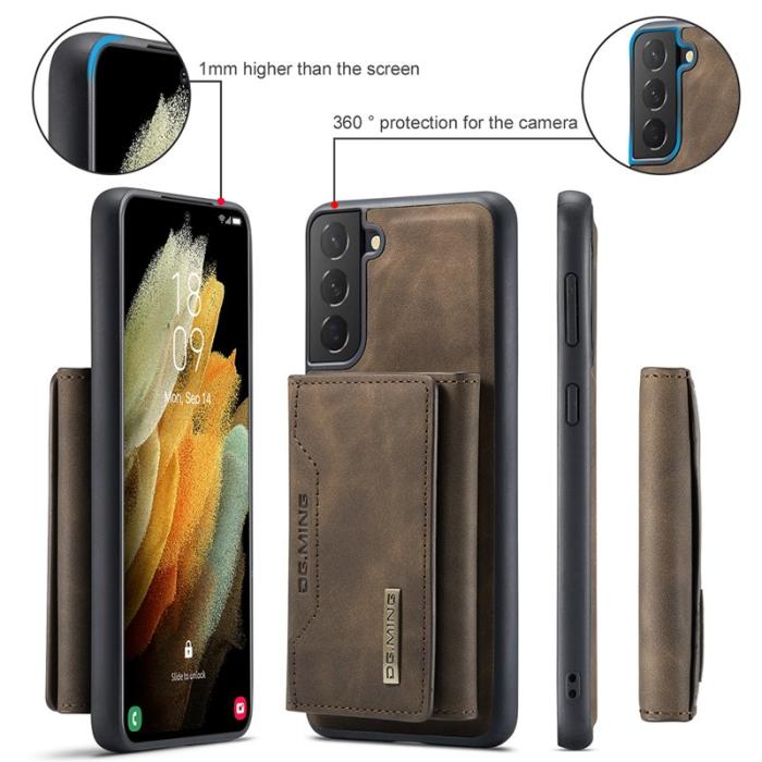 DG.MING - DG.MING M2 Series 2 i 1 Magnetiskt Fodral Samsung Galaxy S21 - Coffee