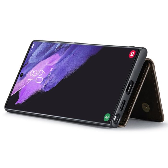 DG.MING - DG.MING M2 Series 2-i-1 Plånboksfodral Samsung Galaxy S22 Ultra - Coffee