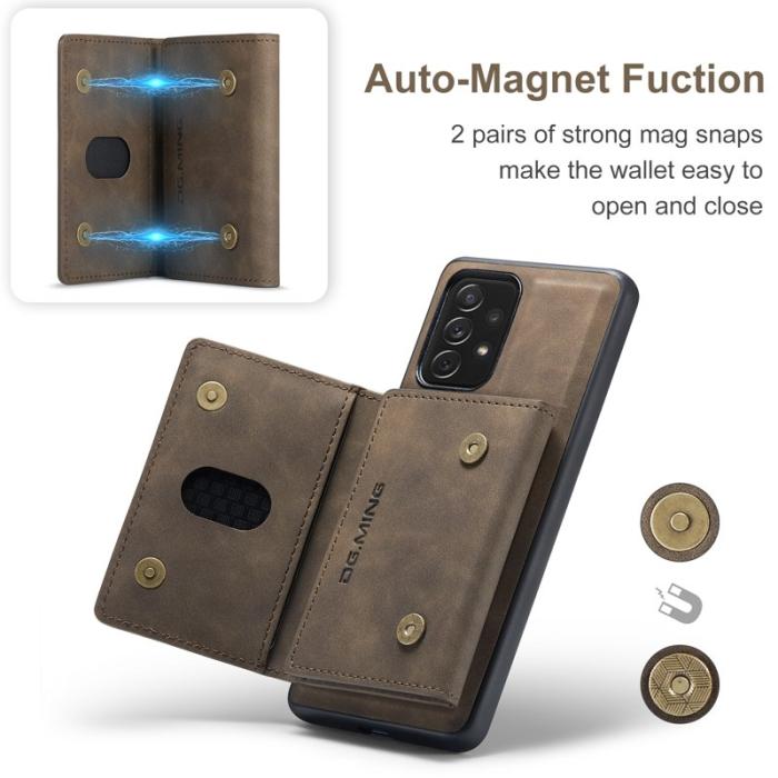 DG.MING - DG.MING M2 Series 2 i 1 Stöttåligt Fodral Samsung Galaxy A33 5G Coffee