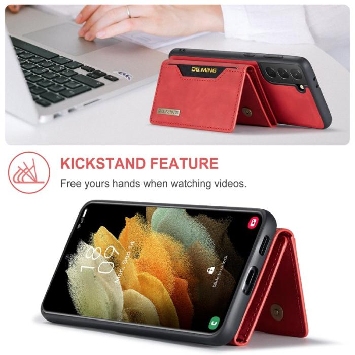 DG.MING - DG.MING M2 Series 2 in 1 Magnetfodral för Samsung Galaxy S21 - Röd